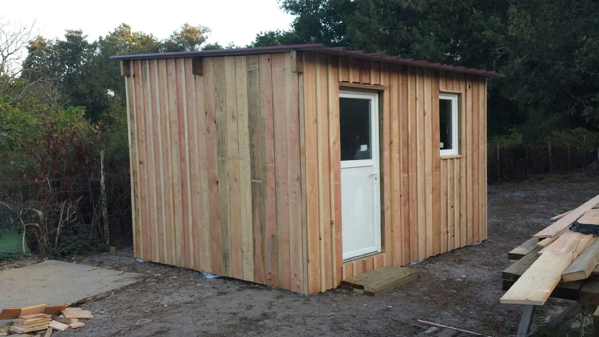 Abri de jardin en bois réalisé par SR Aménagement
