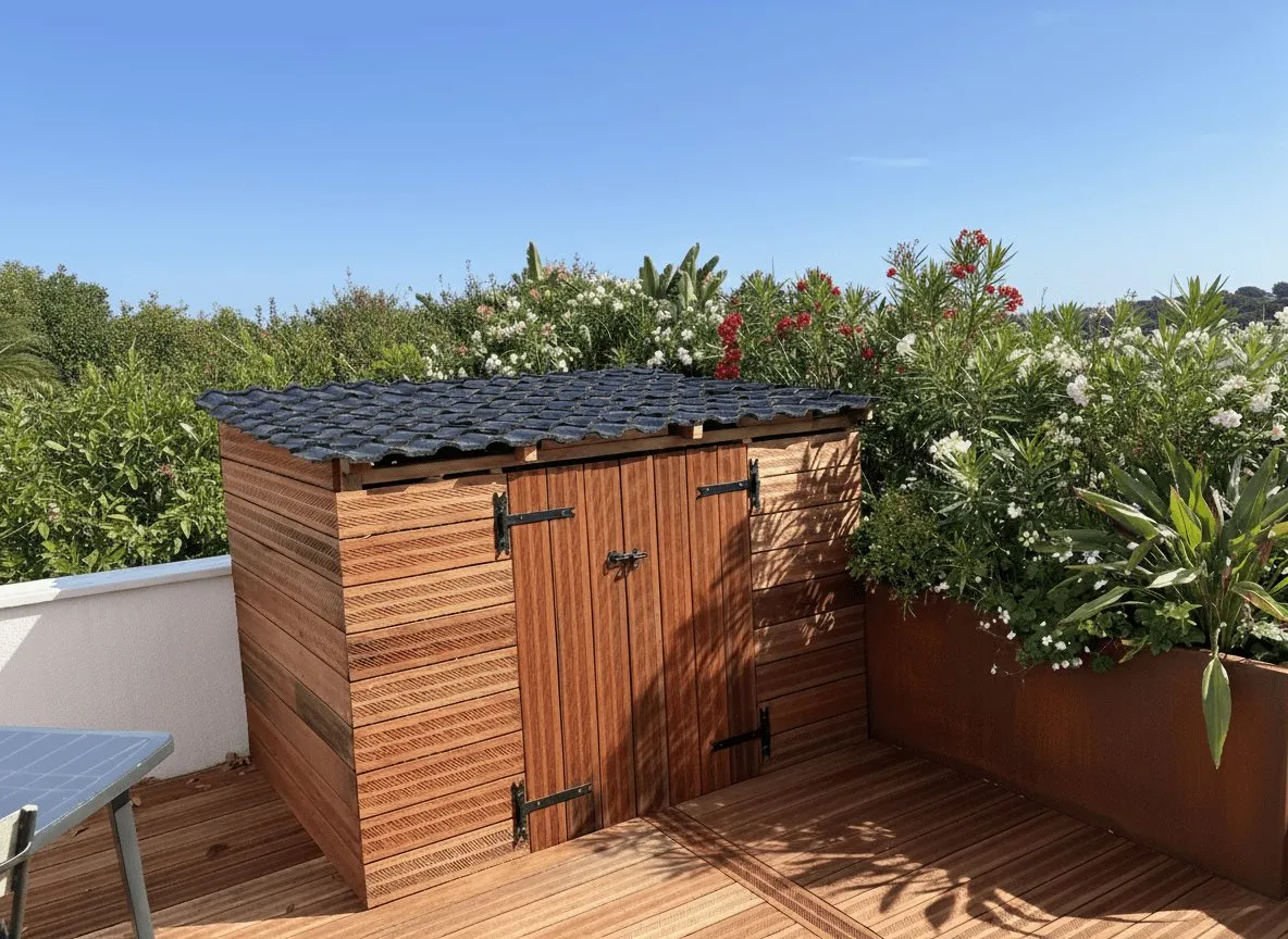 Abri de jardin en bois réalisé par SR Aménagement