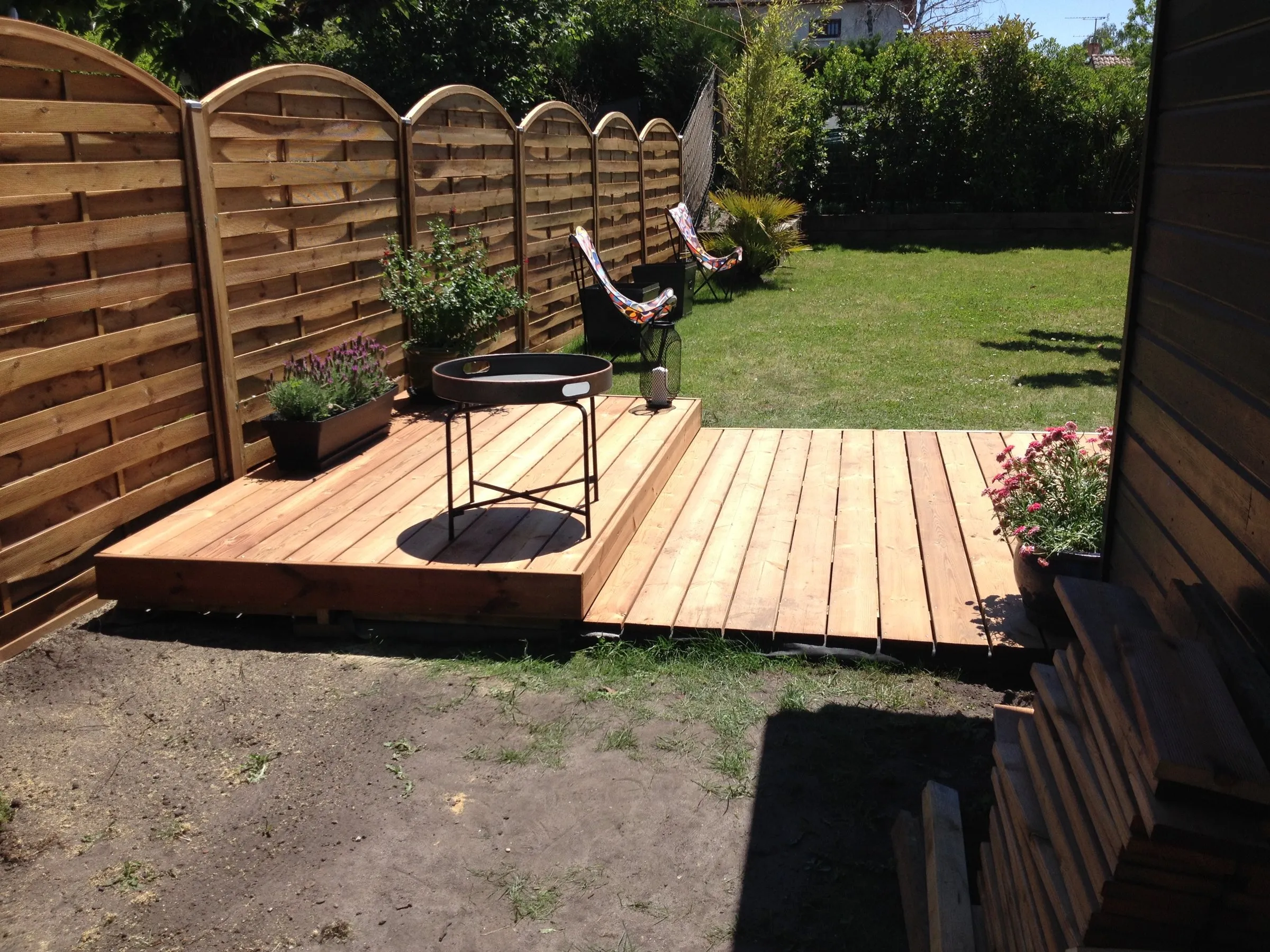 Terrasse en bois réalisée par SR Aménagement