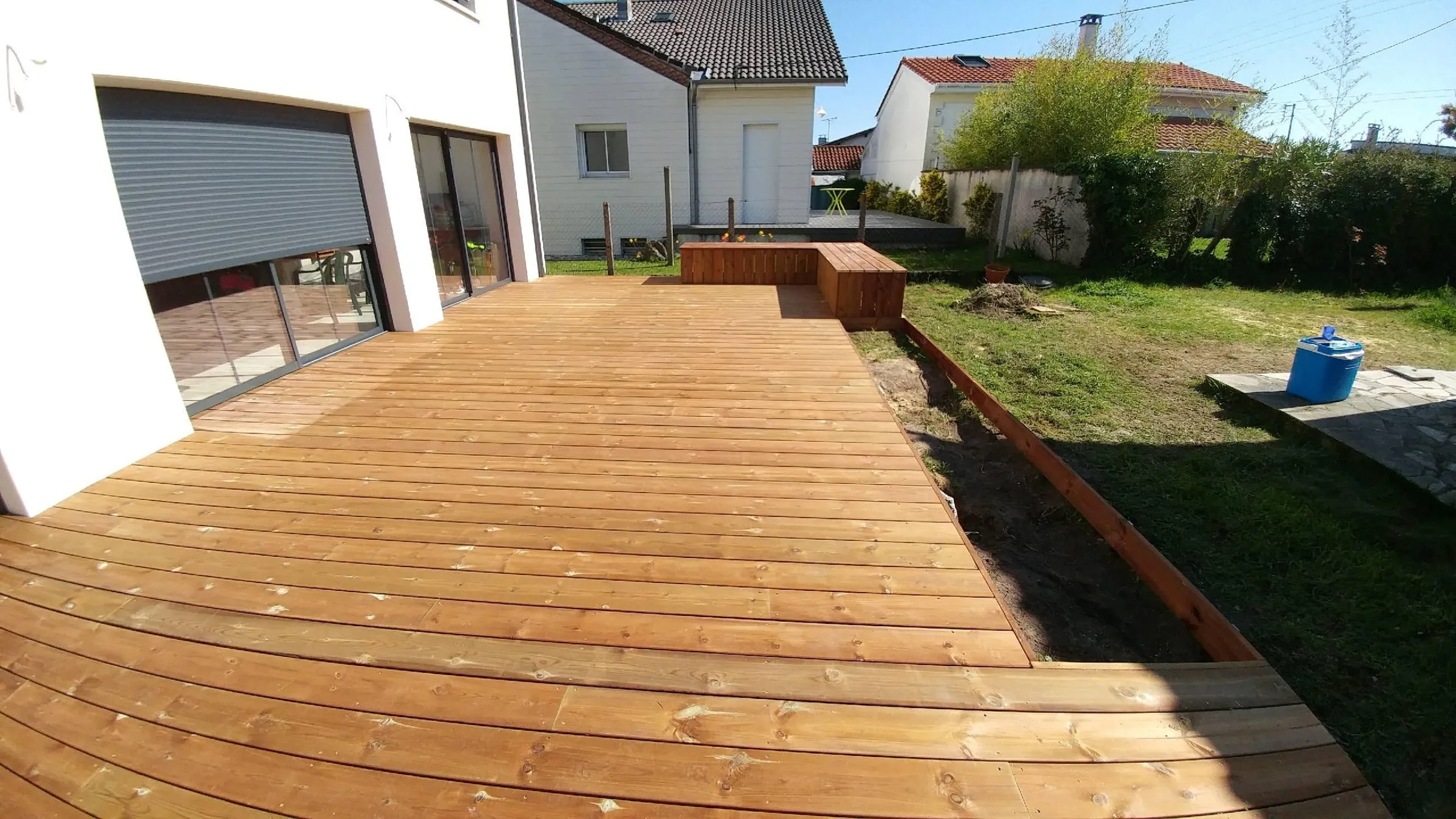 Terrasse en bois réalisée par SR Aménagement