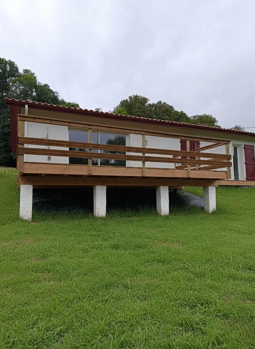 Terrasse en bois réalisée par SR Aménagement