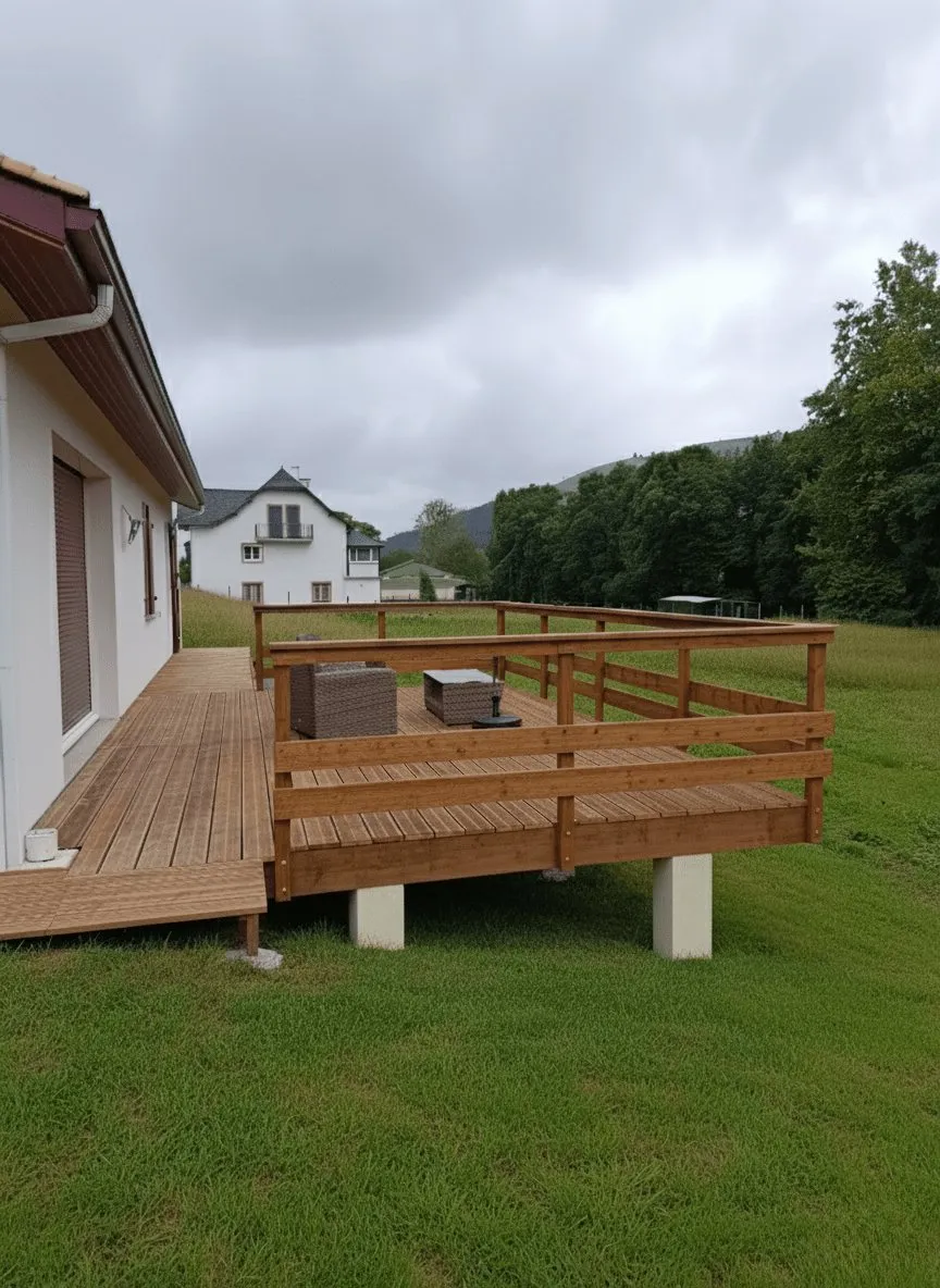 Terrasse en bois réalisée par SR Aménagement