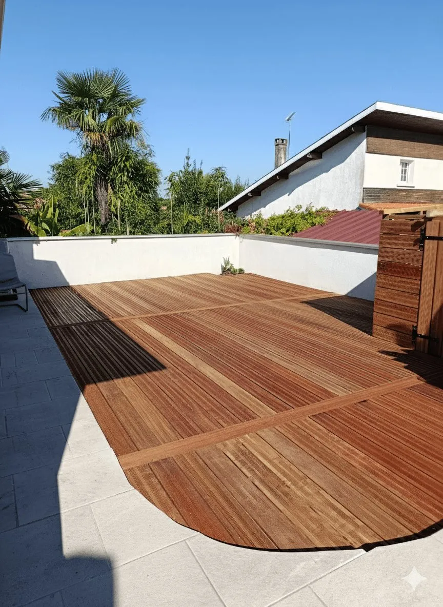 Terrasse en bois réalisée par SR Aménagement